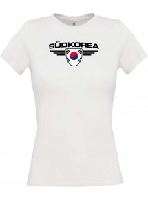Lady T-Shirt Südkorea, Wappen, Land, Länder