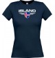Lady T-Shirt Island, Wappen, Land, Länder