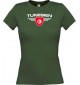 Lady T-Shirt Tunesien, Wappen mit Wunschnamen und Wunschnummer Land, Länder, gruen, L