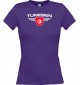 Lady T-Shirt Tunesien, Wappen mit Wunschnamen und Wunschnummer Land, Länder, lila, L