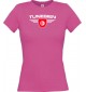 Lady T-Shirt Tunesien, Wappen mit Wunschnamen und Wunschnummer Land, Länder, pink, L