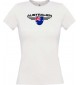 Lady T-Shirt Australien, Wappen mit Wunschnamen und Wunschnummer Land, Länder, weiss, L