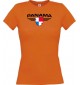 Lady T-Shirt Panama, Wappen mit Wunschnamen und Wunschnummer Land, Länder, orange, L
