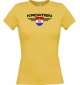 Lady T-Shirt Kroatien, Wappen mit Wunschnamen und Wunschnummer Land, Länder, gelb, L