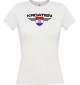 Lady T-Shirt Kroatien, Wappen mit Wunschnamen und Wunschnummer Land, Länder, weiss, L