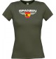 Lady T-Shirt Spanien, Wappen mit Wunschnamen und Wunschnummer Land, Länder, grau, L