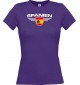 Lady T-Shirt Spanien, Wappen mit Wunschnamen und Wunschnummer Land, Länder, lila, L