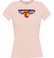 Lady T-Shirt Spanien, Wappen mit Wunschnamen und Wunschnummer Land, Länder, rosa, L