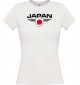 Lady T-Shirt Japan, Wappen mit Wunschnamen und Wunschnummer Land, Länder, weiss, L