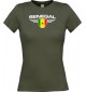 Lady T-Shirt Senegal, Wappen mit Wunschnamen und Wunschnummer Land, Länder, grau, L