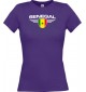 Lady T-Shirt Senegal, Wappen mit Wunschnamen und Wunschnummer Land, Länder, lila, L