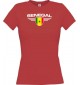 Lady T-Shirt Senegal, Wappen mit Wunschnamen und Wunschnummer Land, Länder, rot, L