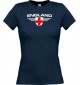 Lady T-Shirt England, Wappen mit Wunschnamen und Wunschnummer Land, Länder, navy, L