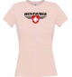 Lady T-Shirt Schweiz, Wappen mit Wunschnamen und Wunschnummer Land, Länder, rosa, L