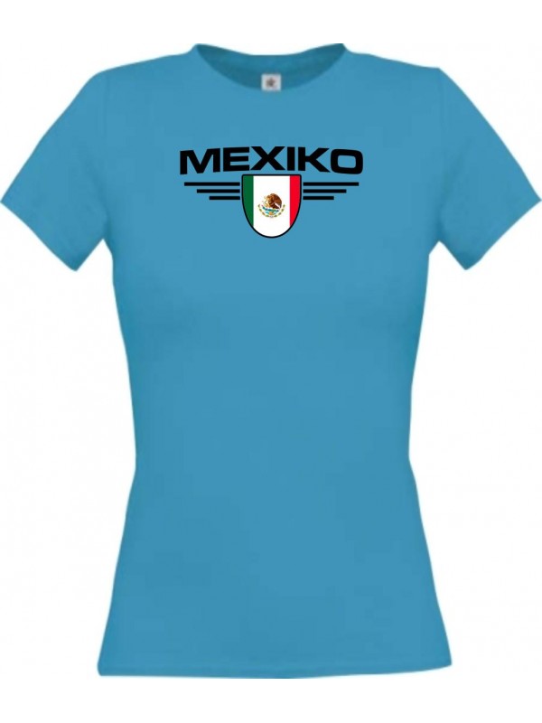 Wappen mit Wunschnamen und Wunschnummer Land Baby Kinder-Shirt Mexiko Länder 