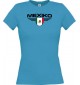 Lady T-Shirt Mexiko, Wappen mit Wunschnamen und Wunschnummer Land, Länder