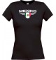 Lady T-Shirt Mexiko, Wappen mit Wunschnamen und Wunschnummer Land, Länder, schwarz, L