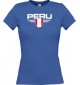Lady T-Shirt Peru, Wappen mit Wunschnamen und Wunschnummer Land, Länder, royal, L