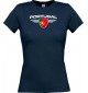 Lady T-Shirt Portugal, Wappen mit Wunschnamen und Wunschnummer Land, Länder