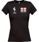 Lady T-Shirt Fussballshirt England mit Ihrem Wunschnamen bedruckt,