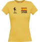 Lady T-Shirt Fussballshirt Spain Spanien mit Ihrem Wunschnamen bedruckt,