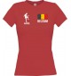 Lady T-Shirt Fussballshirt Belgium Belgien mit Ihrem Wunschnamen bedruckt, rot, L