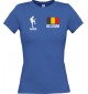 Lady T-Shirt Fussballshirt Belgium Belgien mit Ihrem Wunschnamen bedruckt, royal, L