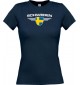 Lady T-Shirt Schweden, Wappen mit Wunschnamen und Wunschnummer Land, Länder, navy, L