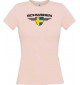 Lady T-Shirt Schweden, Wappen mit Wunschnamen und Wunschnummer Land, Länder, rosa, L