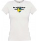 Lady T-Shirt Schweden, Wappen mit Wunschnamen und Wunschnummer Land, Länder, weiss, L