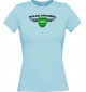 Lady T-Shirt Saudi Arabien, Wappen mit Wunschnamen und Wunschnummer Land, Länder, hellblau, L