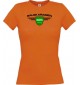 Lady T-Shirt Saudi Arabien, Wappen mit Wunschnamen und Wunschnummer Land, Länder, orange, L
