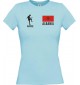 Lady T-Shirt Fussballshirt Albania Albanien mit Ihrem Wunschnamen bedruckt,