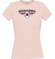 Lady T-Shirt Südkorea, Wappen mit Wunschnamen und Wunschnummer Land, Länder, rosa, L