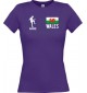 Lady T-Shirt Fussballshirt Wales mit Ihrem Wunschnamen bedruckt, lila, L