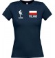 Lady T-Shirt Fussballshirt Poland Polen mit Ihrem Wunschnamen bedruckt, navy, L