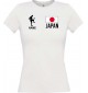 Lady T-Shirt Fussballshirt Japan mit Ihrem Wunschnamen bedruckt,