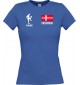 Lady T-Shirt Fussballshirt Dänemark mit Ihrem Wunschnamen bedruckt,