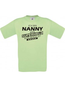 Männer-Shirt Ich bin Nanny, weil Superheld kein Beruf ist, mint, Größe L