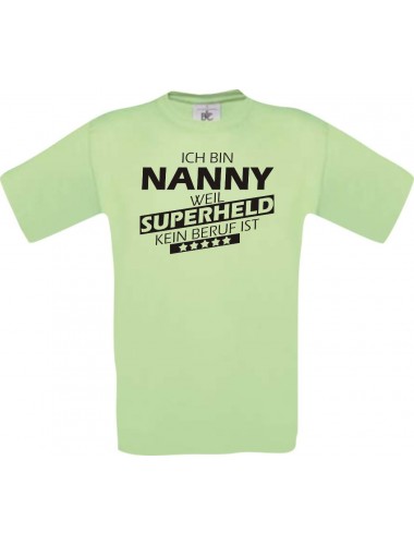 Männer-Shirt Ich bin Nanny, weil Superheld kein Beruf ist, mint, Größe L