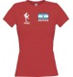 Lady T-Shirt Fussballshirt Argentinien mit Ihrem Wunschnamen bedruckt,