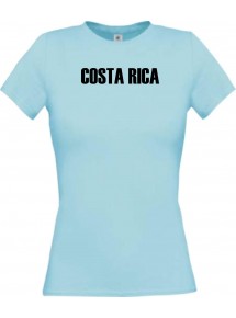 Lady T-Shirt Fußball Ländershirt Costa Rica, hellblau, L