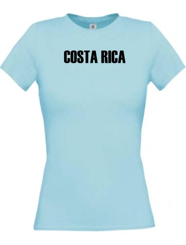 Lady T-Shirt Fußball Ländershirt Costa Rica, hellblau, L