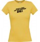 Lady T-Shirt Schau lieber auf den richtigen Ball, gelb, L