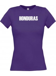 Lady T-Shirt Fußball Ländershirt Hunduras, lila, L