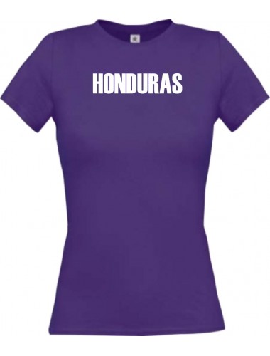 Lady T-Shirt Fußball Ländershirt Hunduras, lila, L