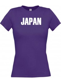 Lady T-Shirt Fußball Ländershirt Japan, lila, L