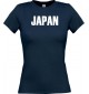 Lady T-Shirt Fußball Ländershirt Japan, navy, L