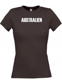 Lady T-Shirt Fußball Ländershirt Australien, braun, L