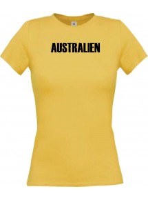 Lady T-Shirt Fußball Ländershirt Australien, gelb, L